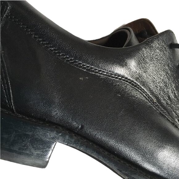 Johnston & Murphy Oxford Shoes Leather Black Men's 10 Dress‎ Shoe Business - Picture 11 of 14